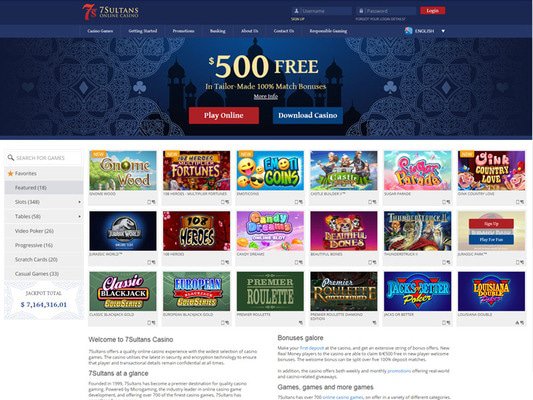 7Sultans website screenshot